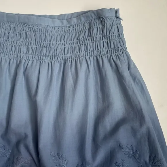 Sundance Ombre Blue Embroidered Summer Skies Women's Lined Skirt Plus Size 16