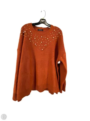 Sweater By Clothes Mentor In Orange, Size: 3x
