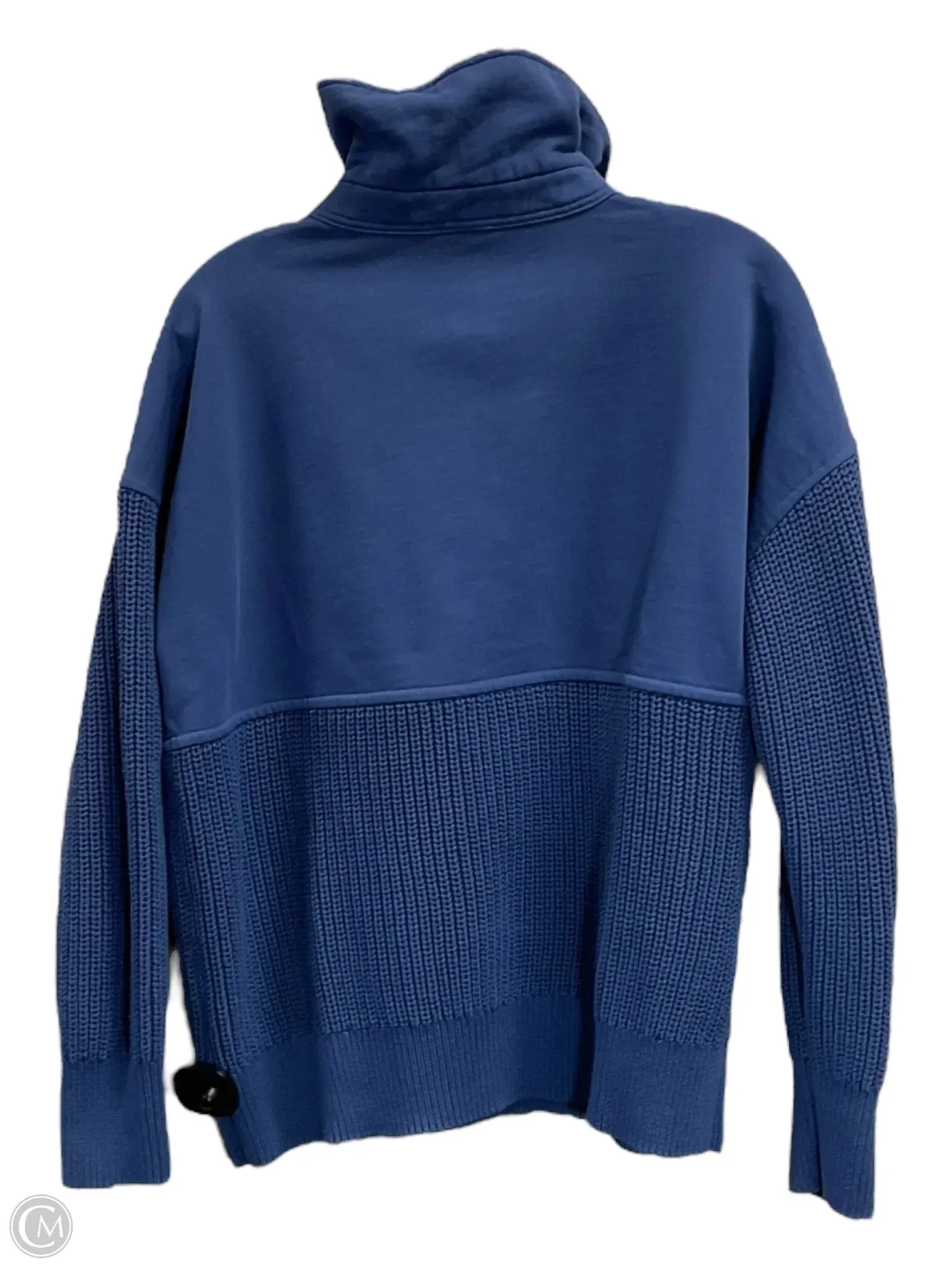 Sweatshirt Collar By Clothes Mentor In Blue, Size: L