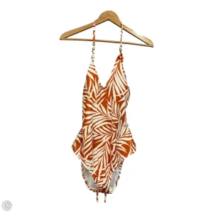 Swimsuit By Shade & Shore In Orange & White, Size: L
