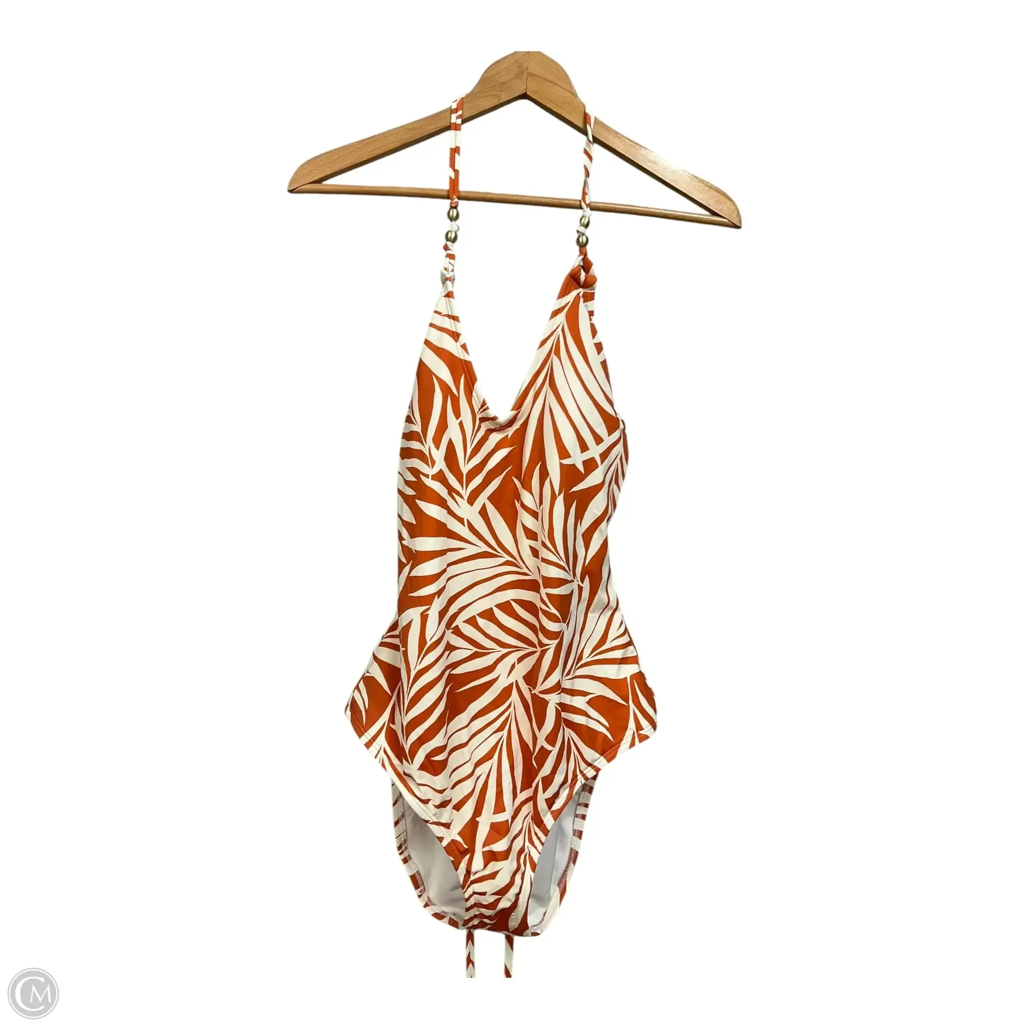 Swimsuit By Shade & Shore In Orange & White, Size: L