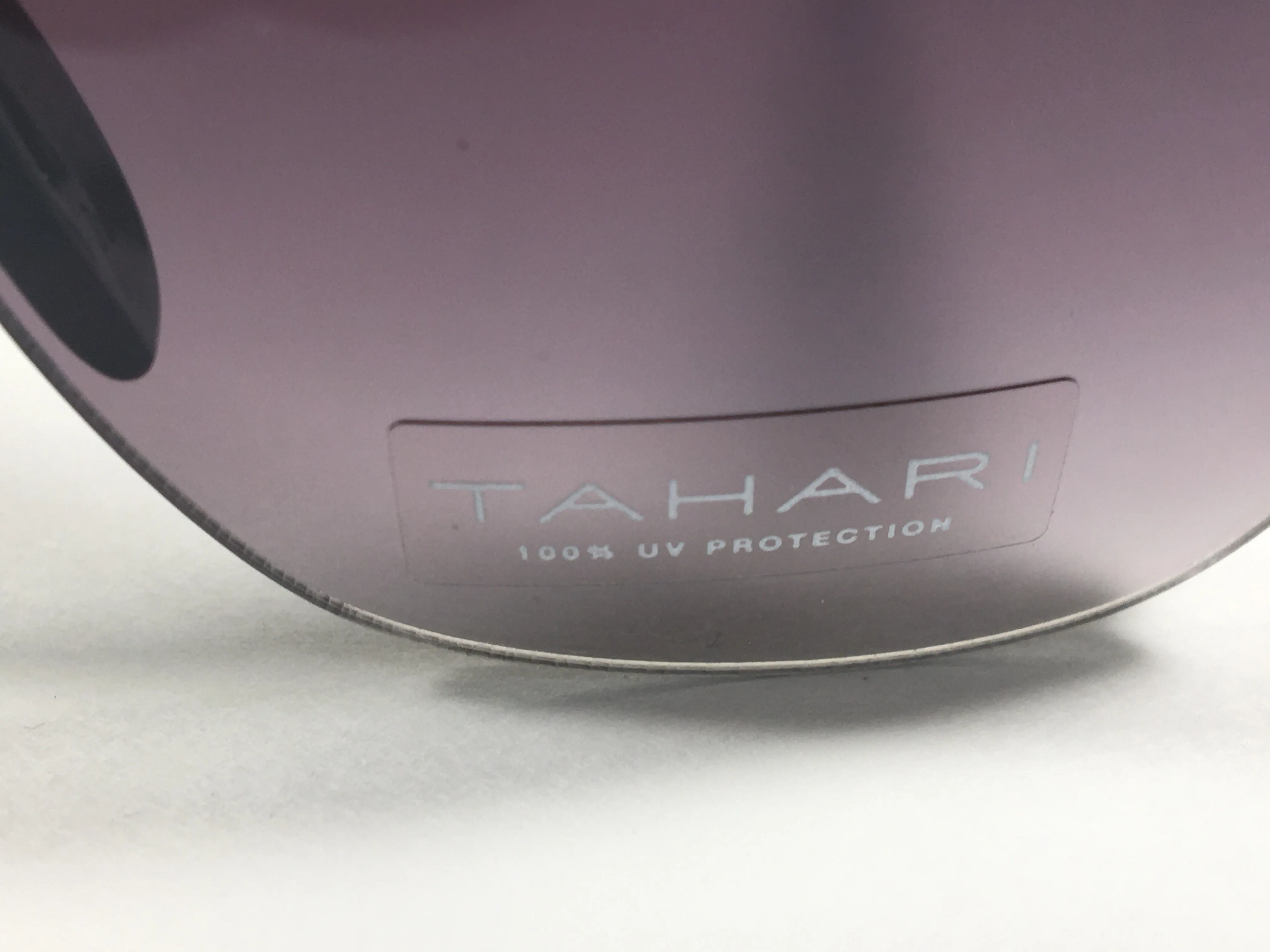 Tahari Shield Cat Eye Sunglasses Black Frame Smoke Gray Gradient Lens TH705 OX
