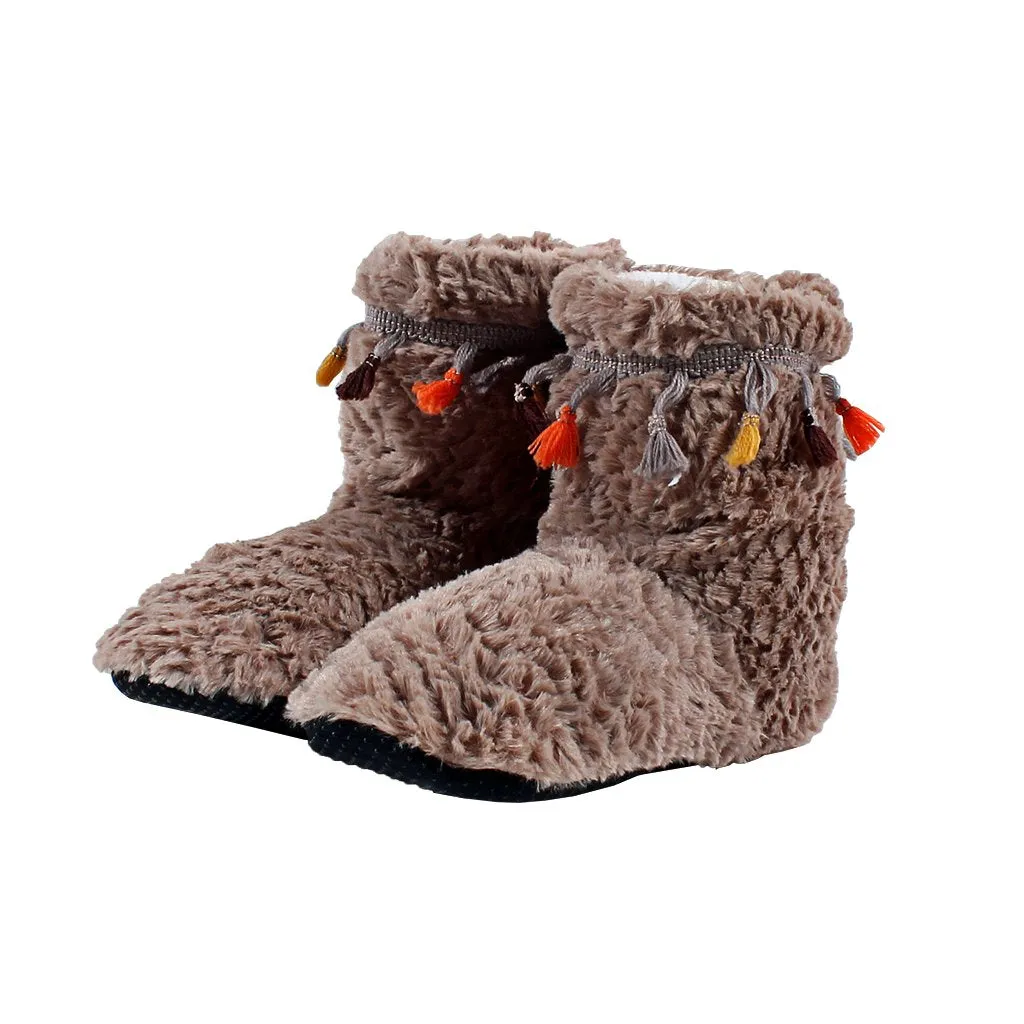 Tassel Sherpa Fleece Booties