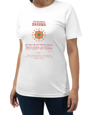 Ten Fold Path of Dharma, Sanskrit T-shirt