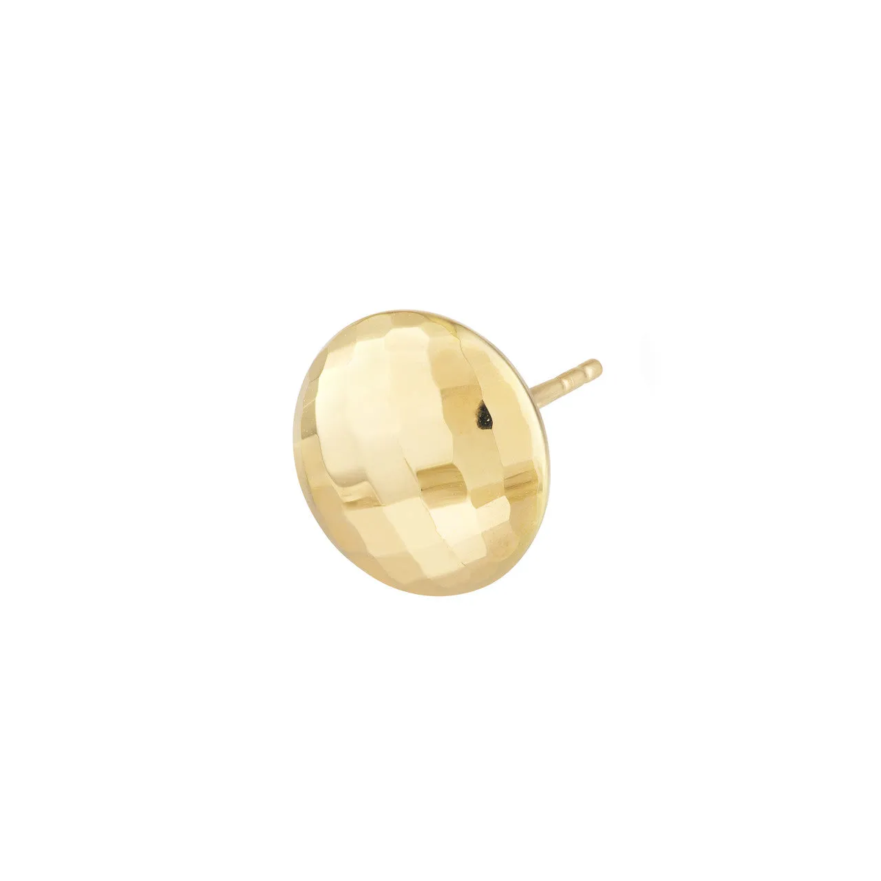Textured Button Stud Earrings on Post Back
