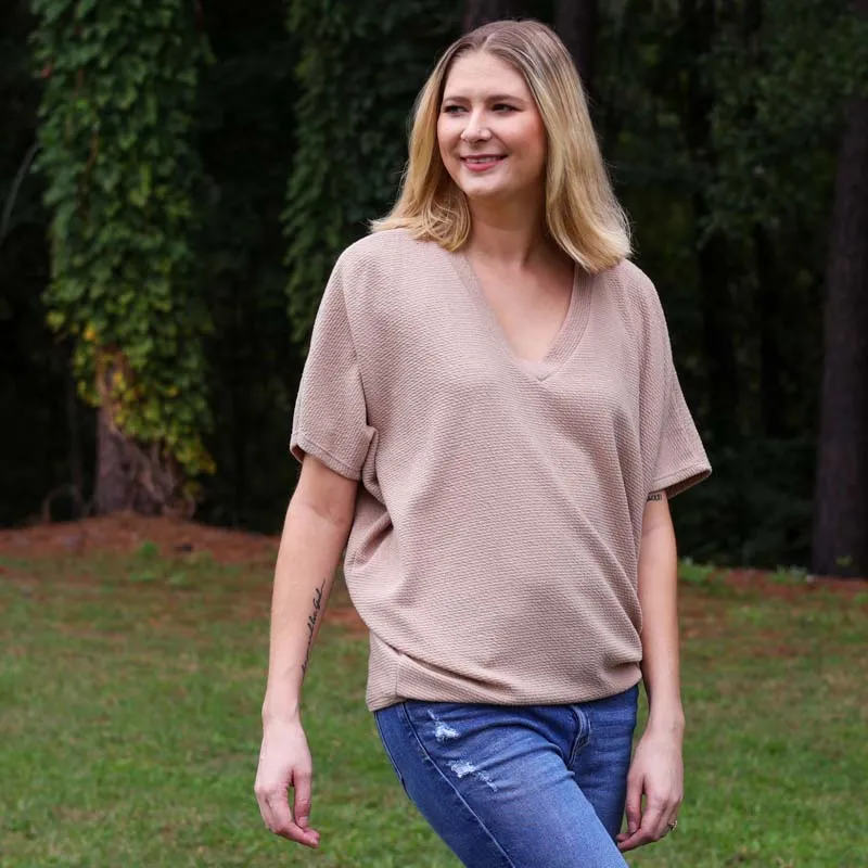 Textured Cocoon Top