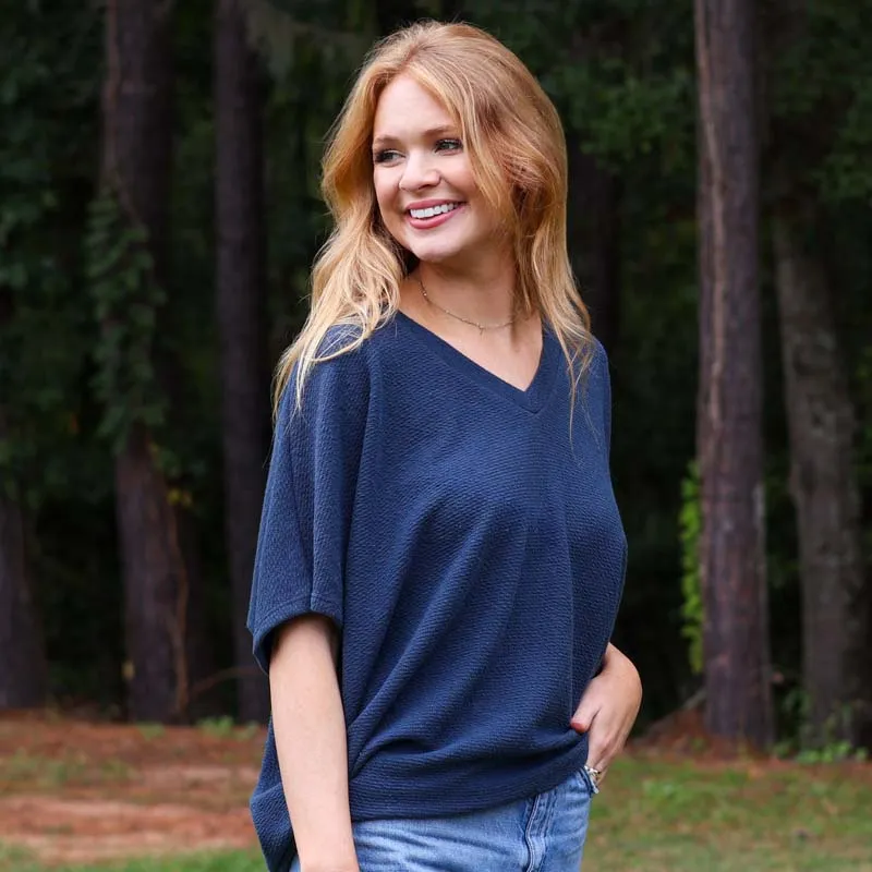 Textured Cocoon Top