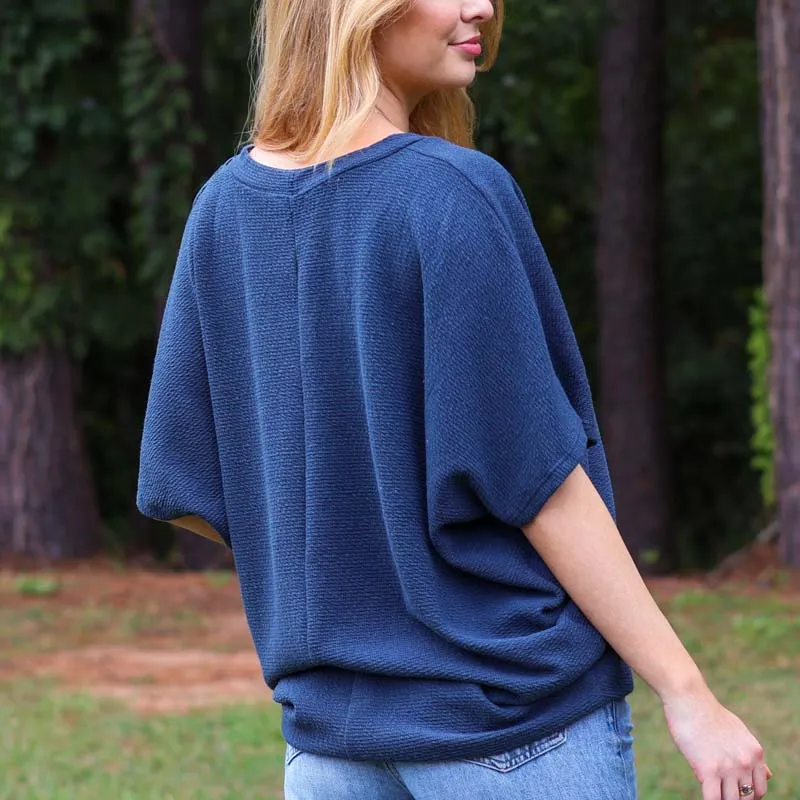 Textured Cocoon Top