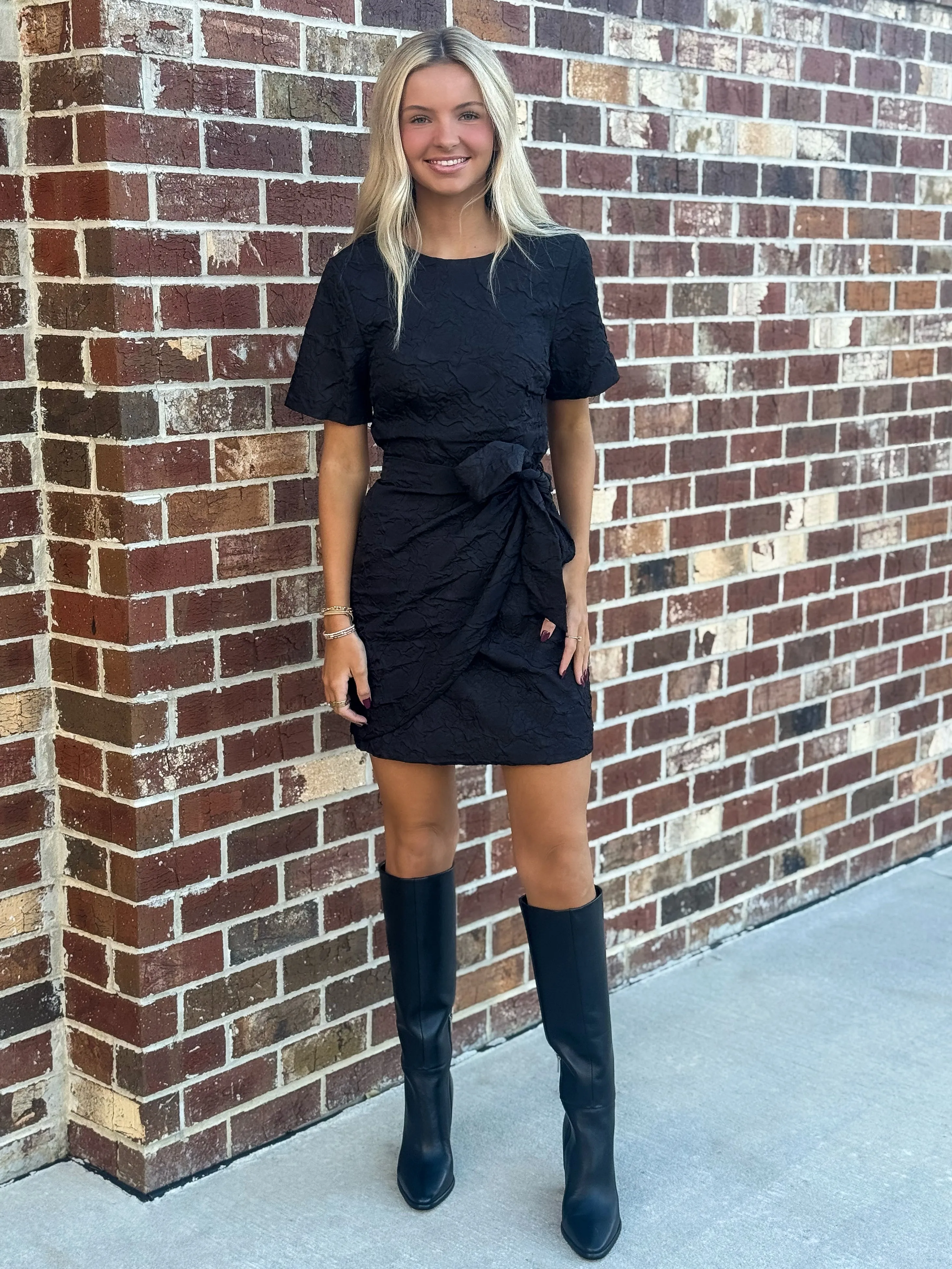 Textured Dress (Black)