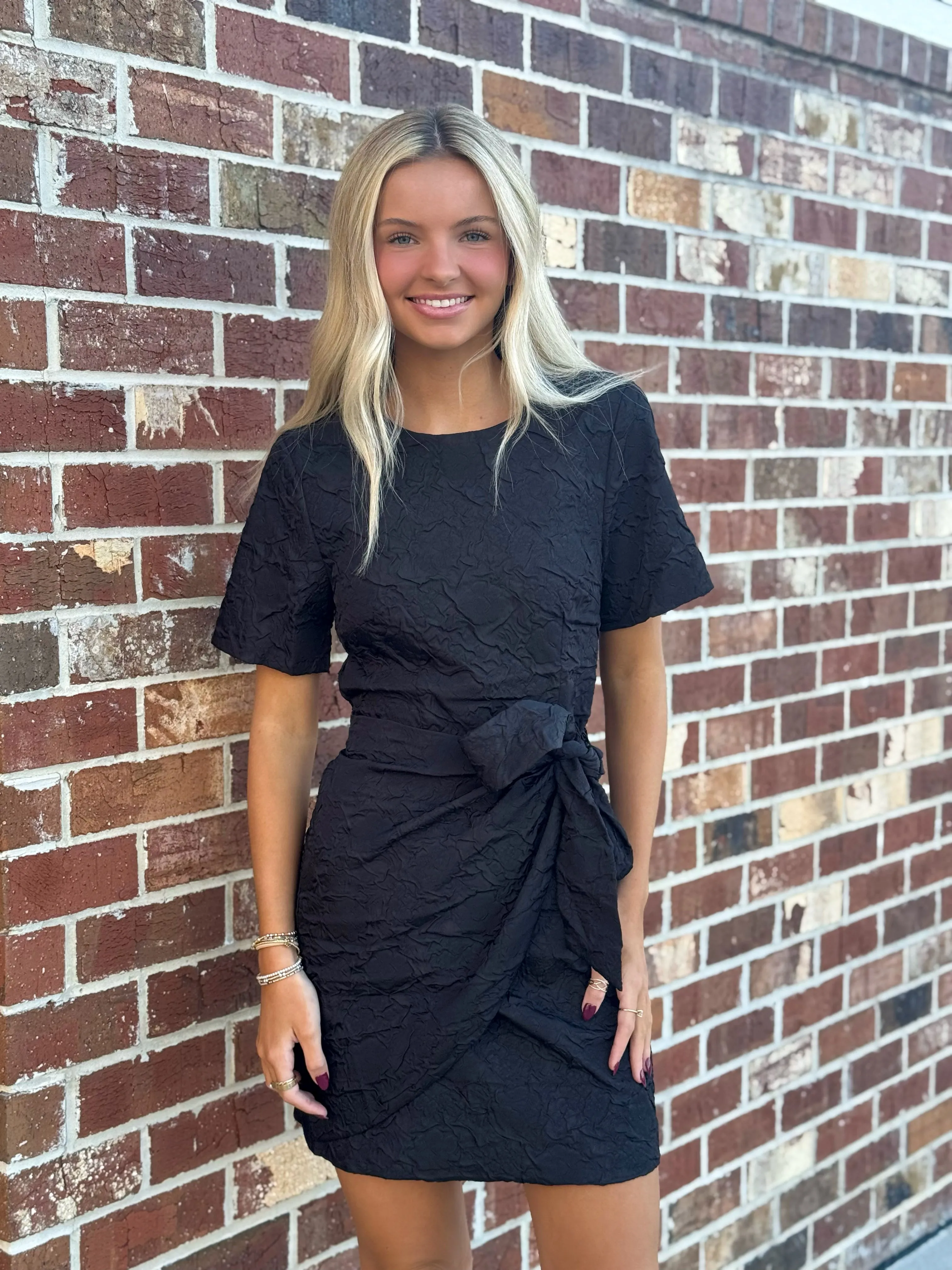 Textured Dress (Black)