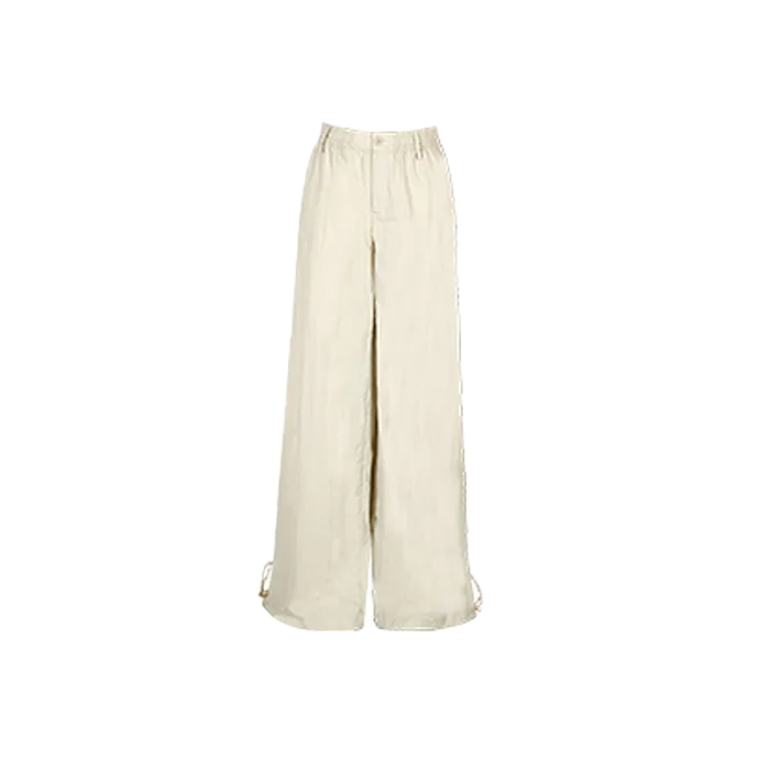 Textured retro thin pants-D420 | Inspanda