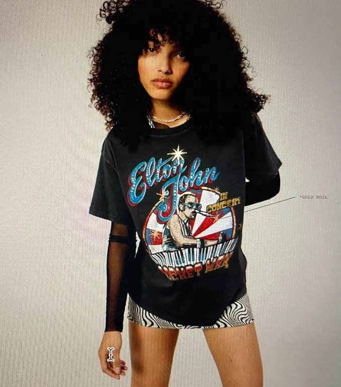The Elton John Rocket Man Boyfriend T-Shirt by Daydreamer