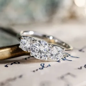 The Lana - Three Stone Round Diamond Engagement Ring