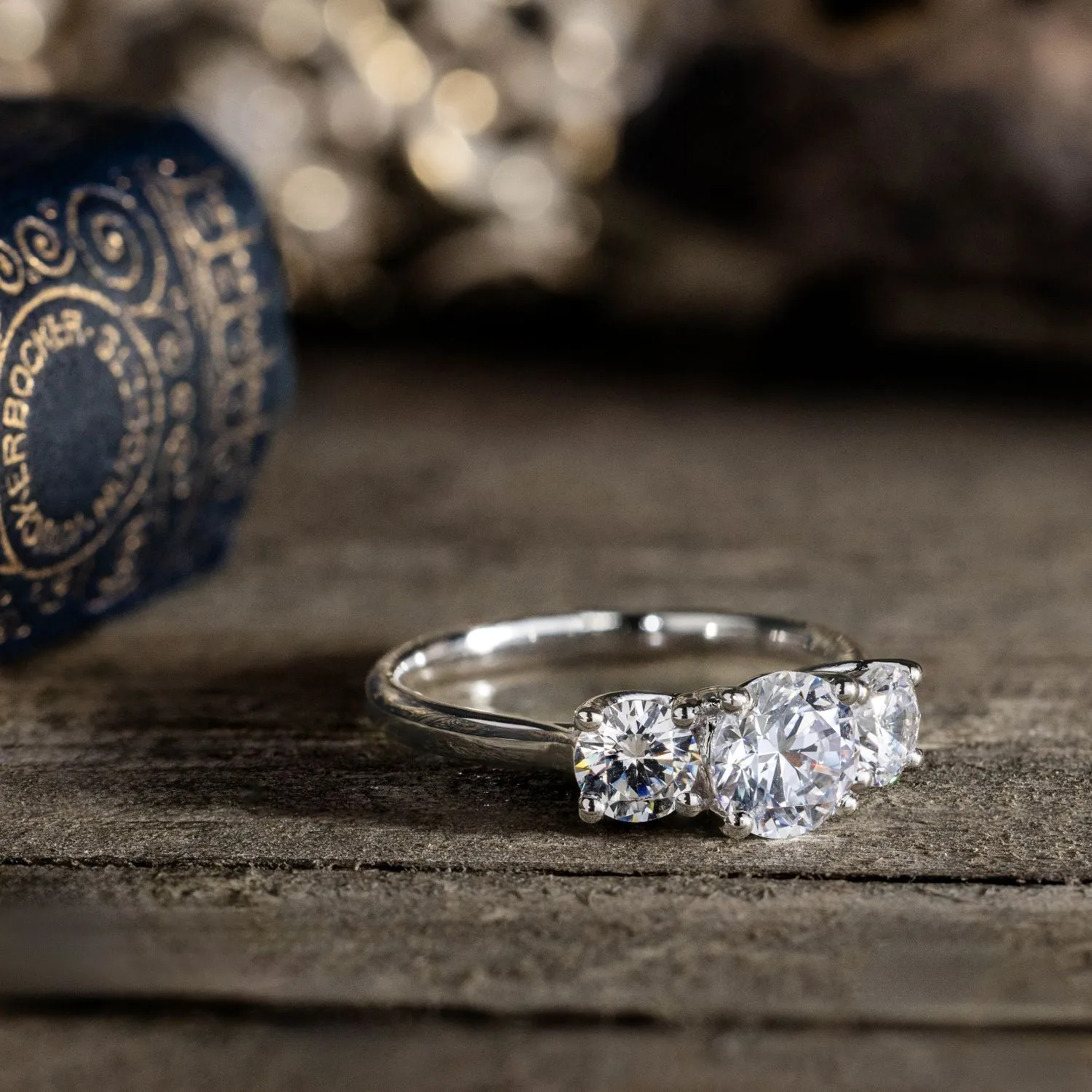 The Lana - Three Stone Round Diamond Engagement Ring