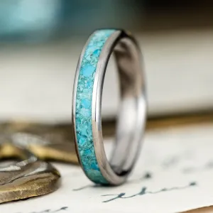 The O'Keeffe | Women's Titanium and Turquoise Ring