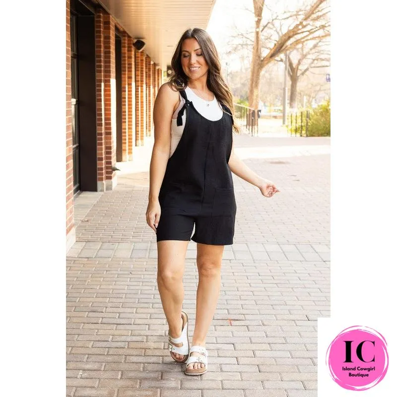 The Teresa Tie Shoulder Romper
