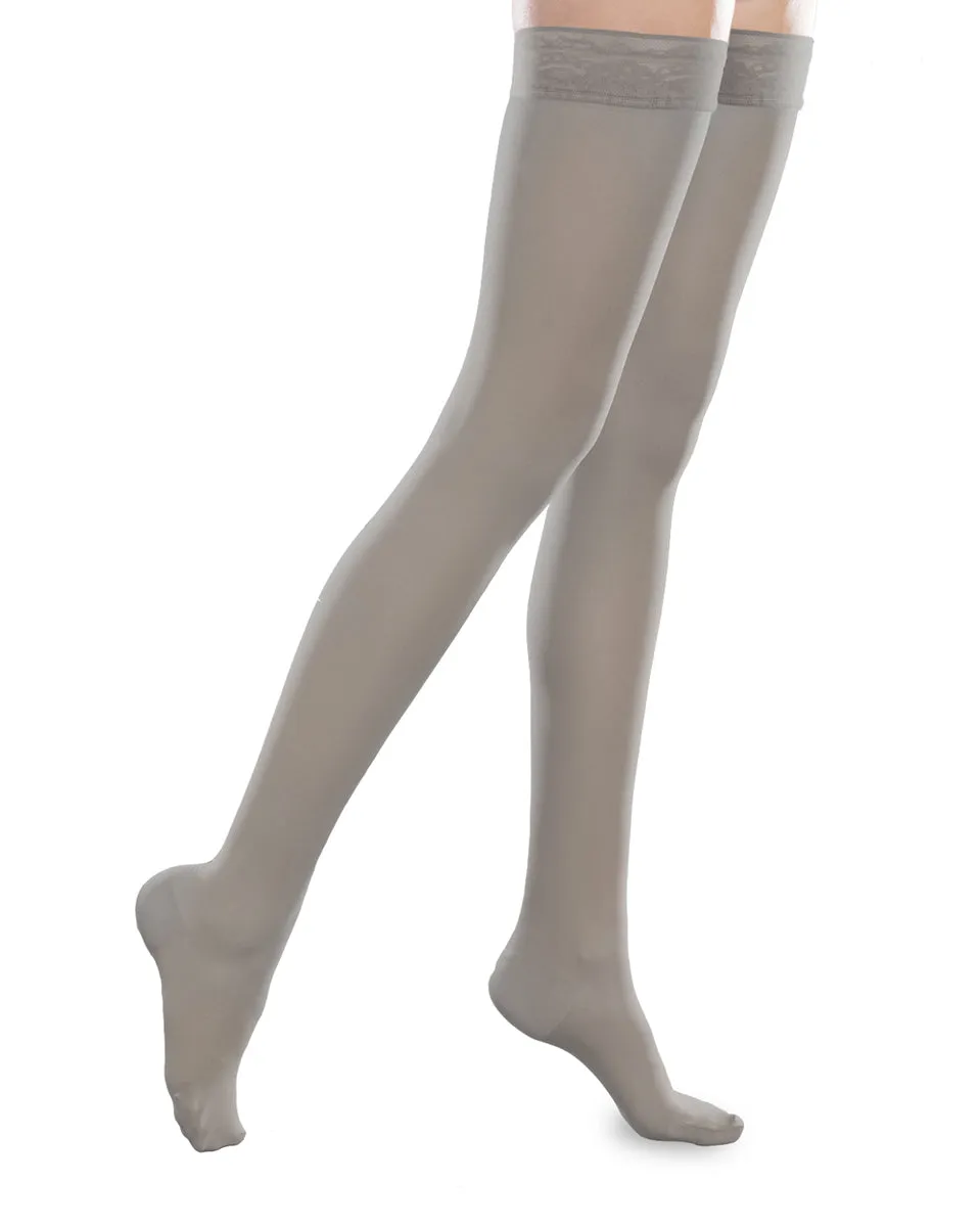 Therafirm Sheer Ease Women's Closed Toe Thigh High Stockings 20-30mmHg - Clearance