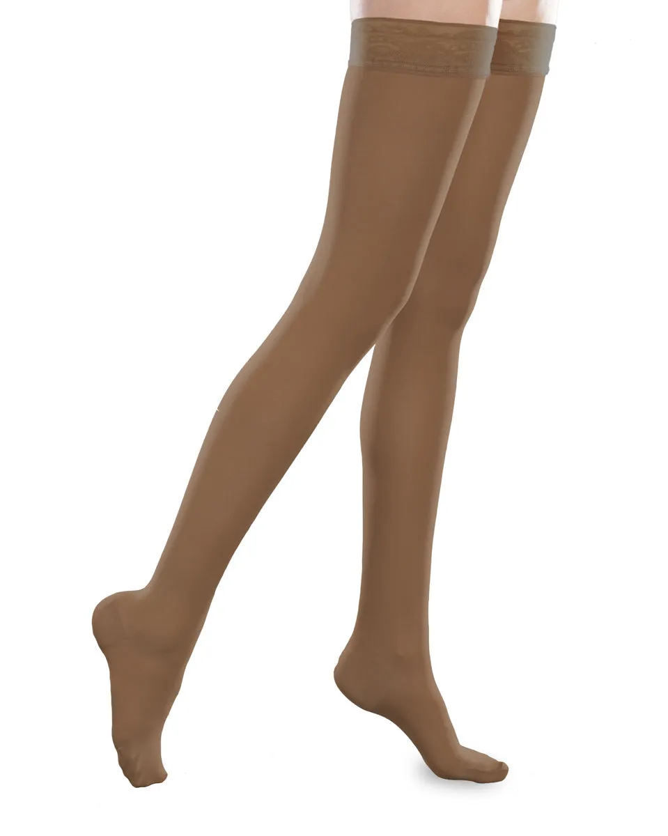 Therafirm Sheer Ease Women's Closed Toe Thigh High Stockings 20-30mmHg - Clearance