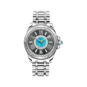 THOMAS SABO Mystic Island Watch with white stones and simulated turquoise silver