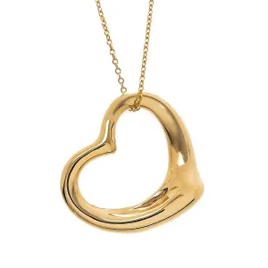 Tiffany & Co. Elsa Peretti 18kt Open Heart Pendant