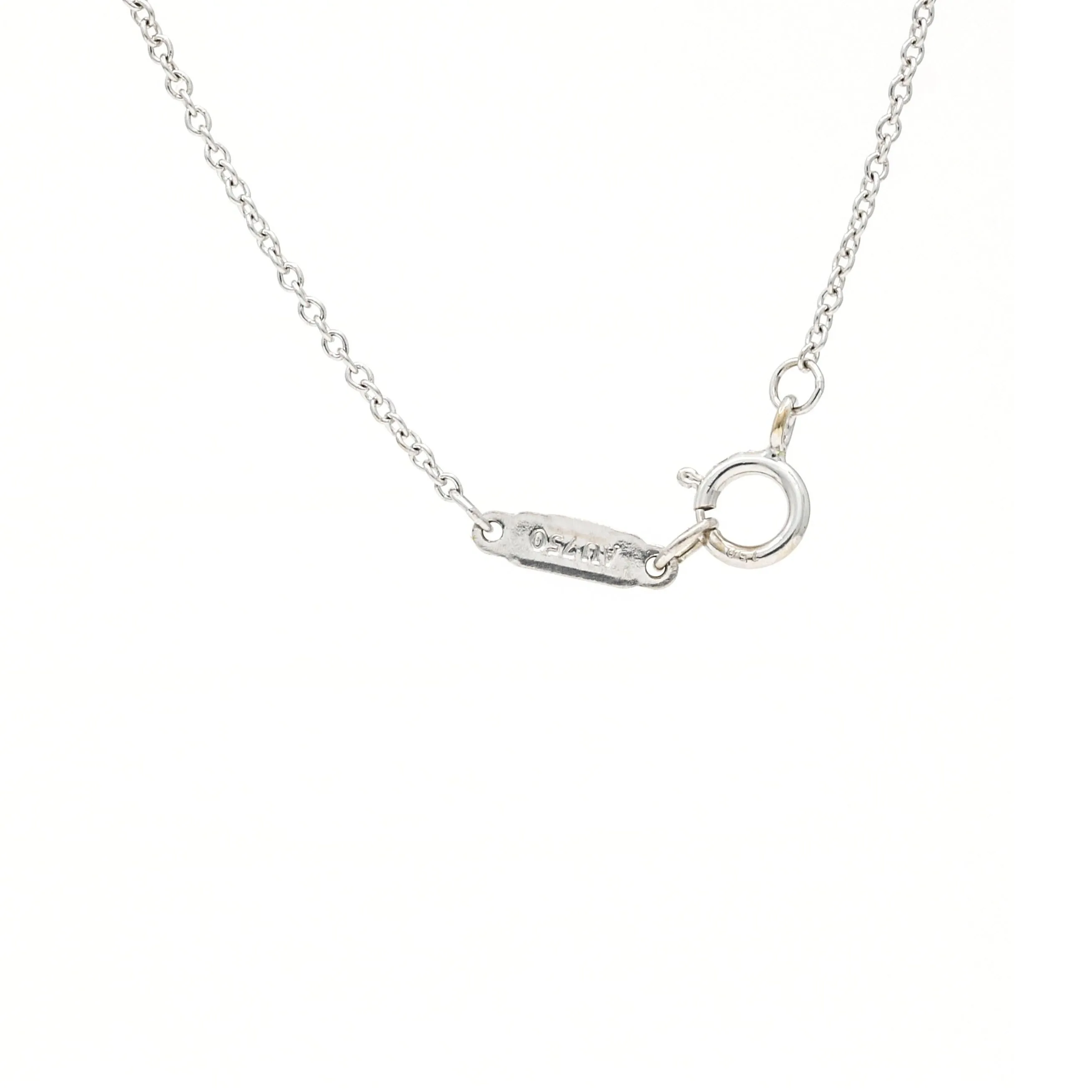 Tiffany & Co. Signature 7mm Akoya Pearl and Diamond Pendant Necklace in 18k Gold