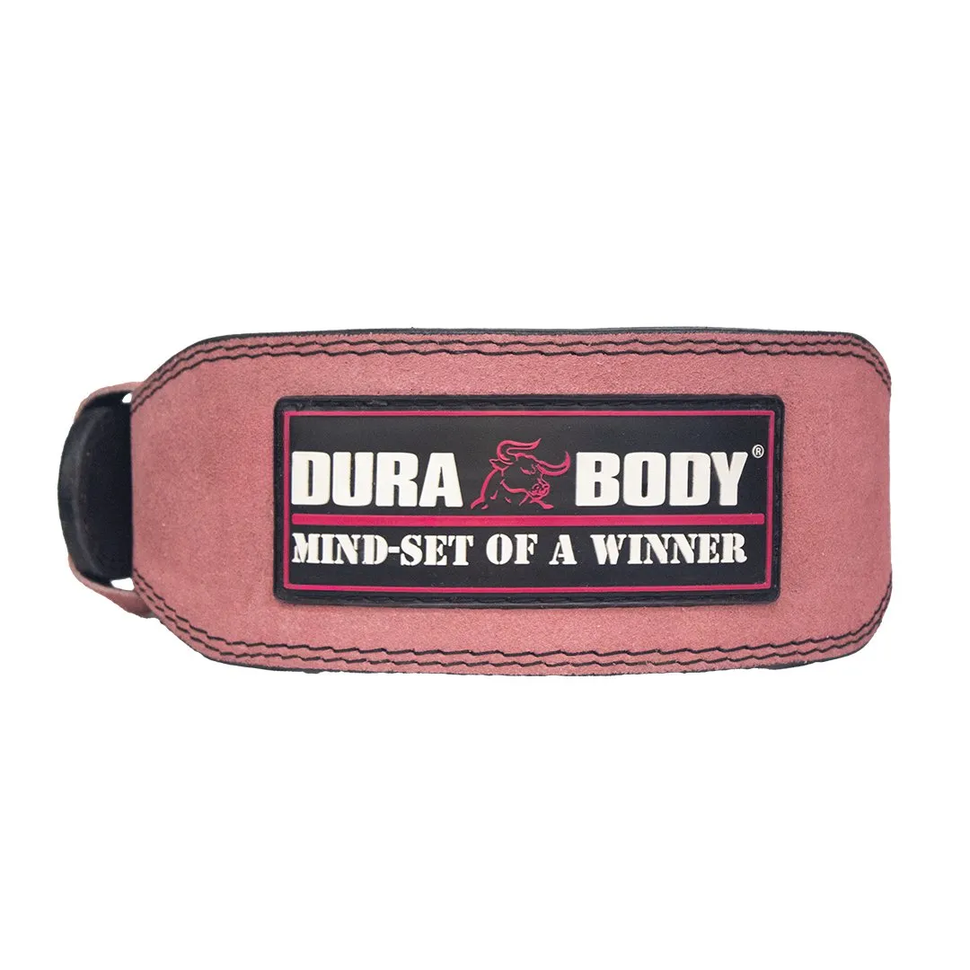 Titan Pink Suede Leather Weightlifting Belt
