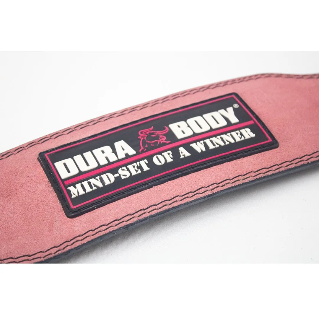 Titan Pink Suede Leather Weightlifting Belt