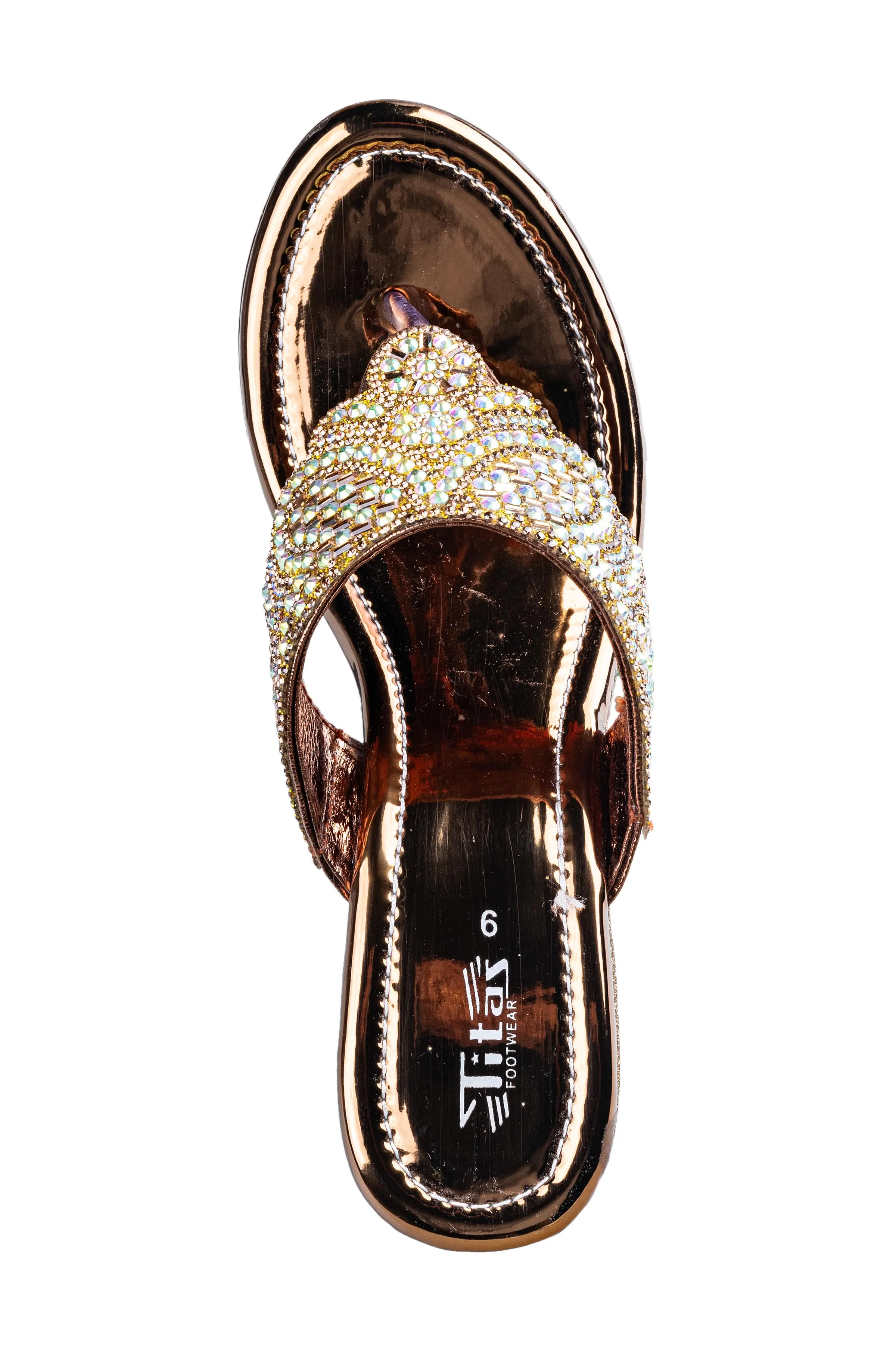Titas Ladies Copper Wedding Chappal