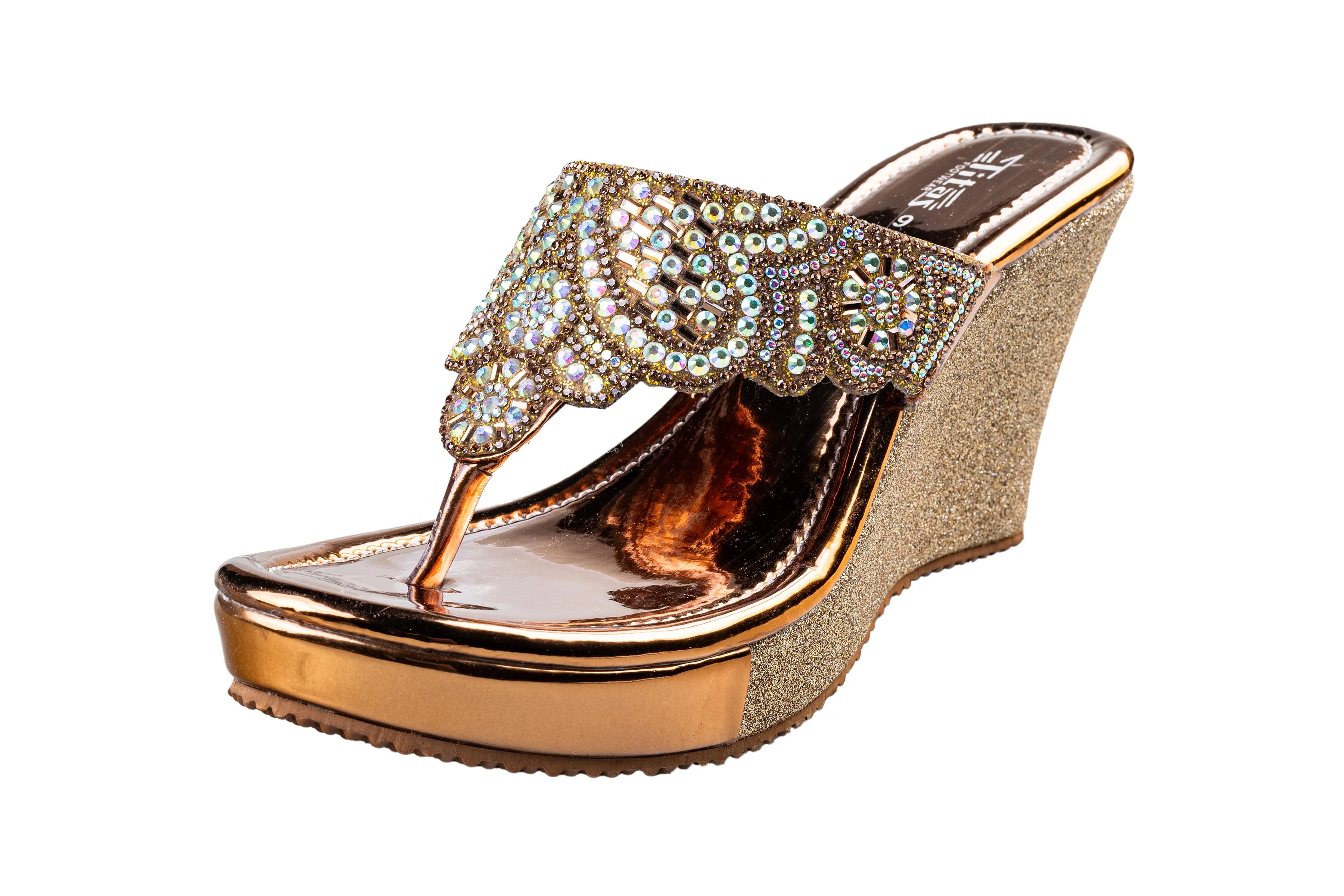Titas Ladies Copper Wedding Chappal