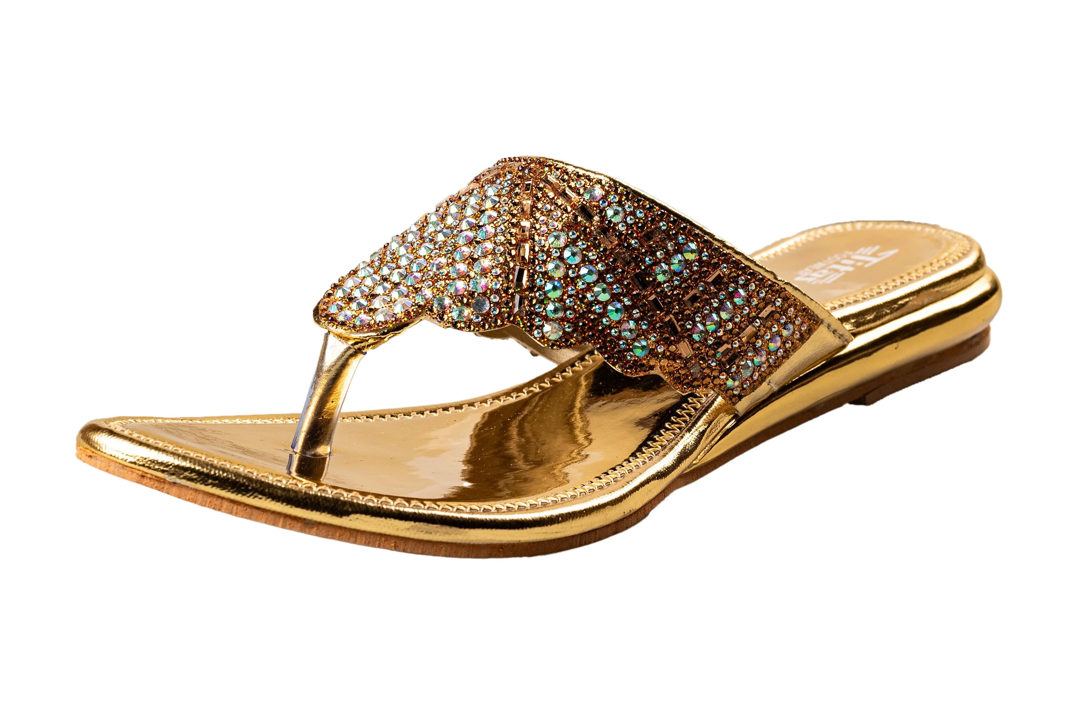 Titas Ladies Golden Wedding Chappal