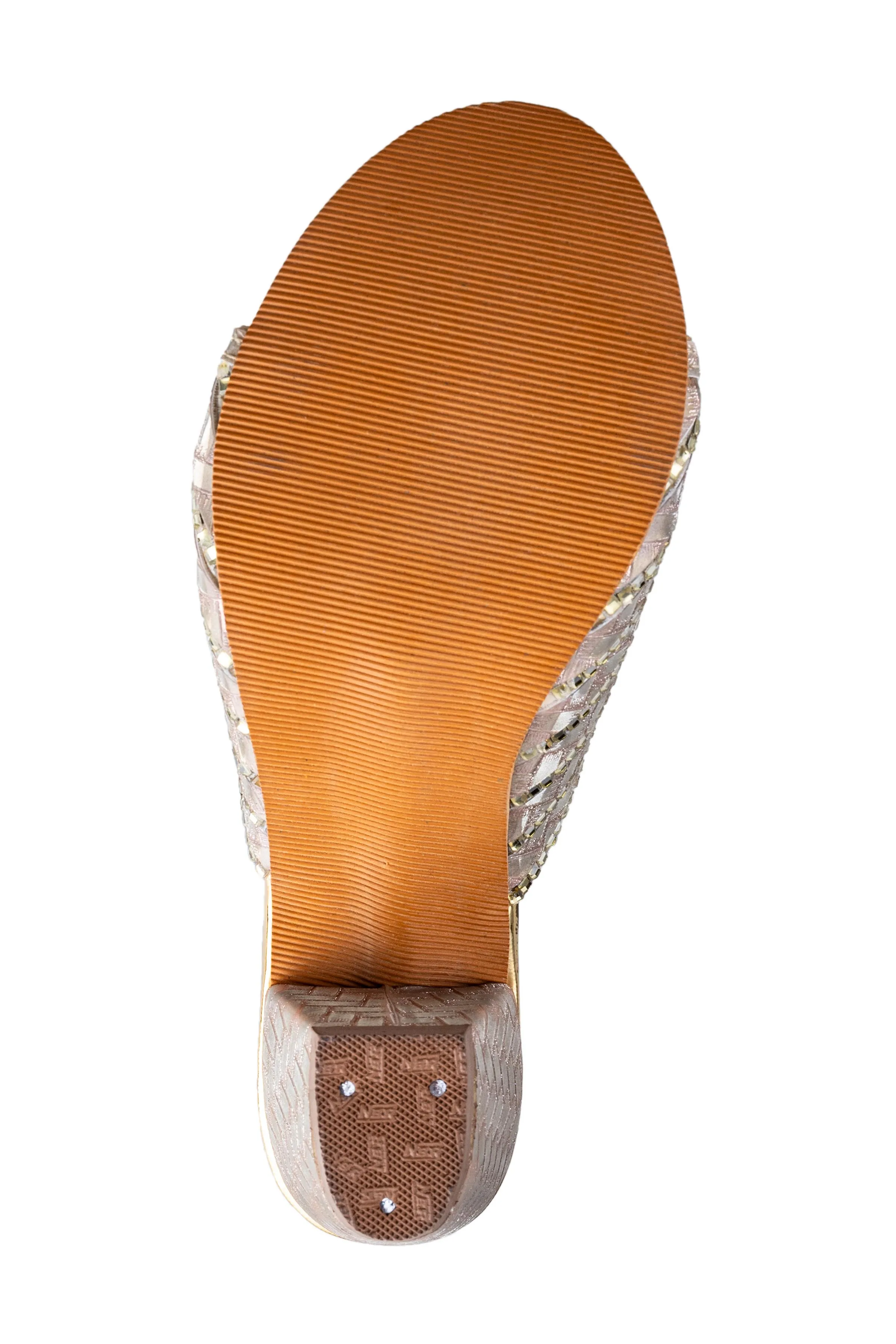 Titas Ladies Golden Wedding Chappal