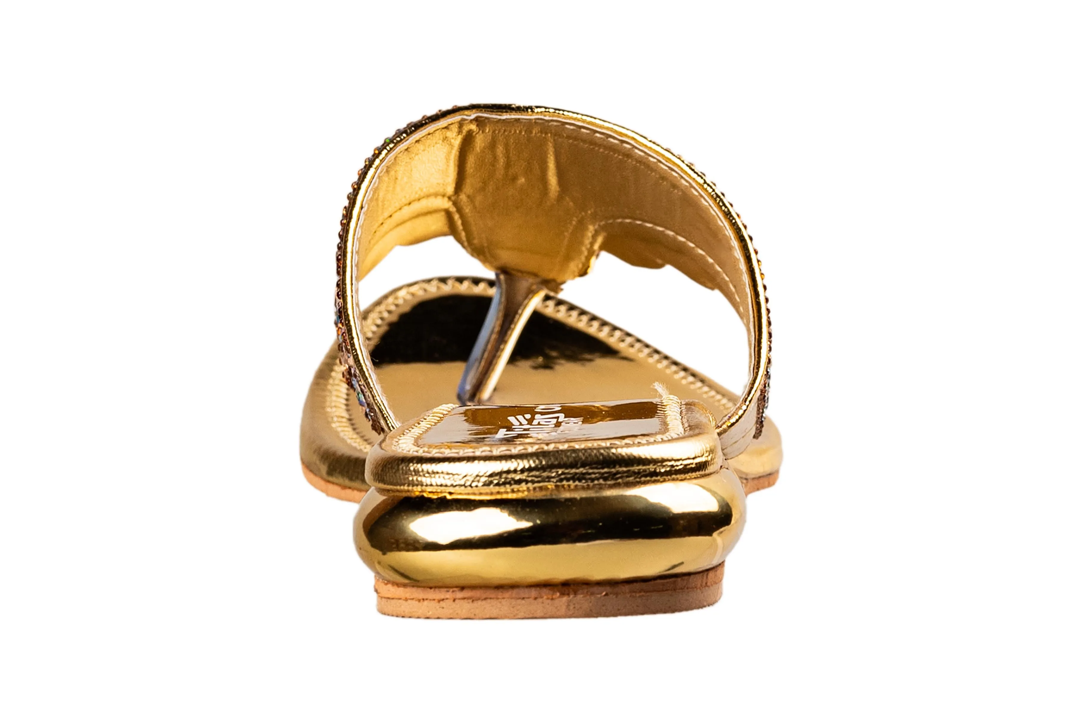 Titas Ladies Golden Wedding Chappal