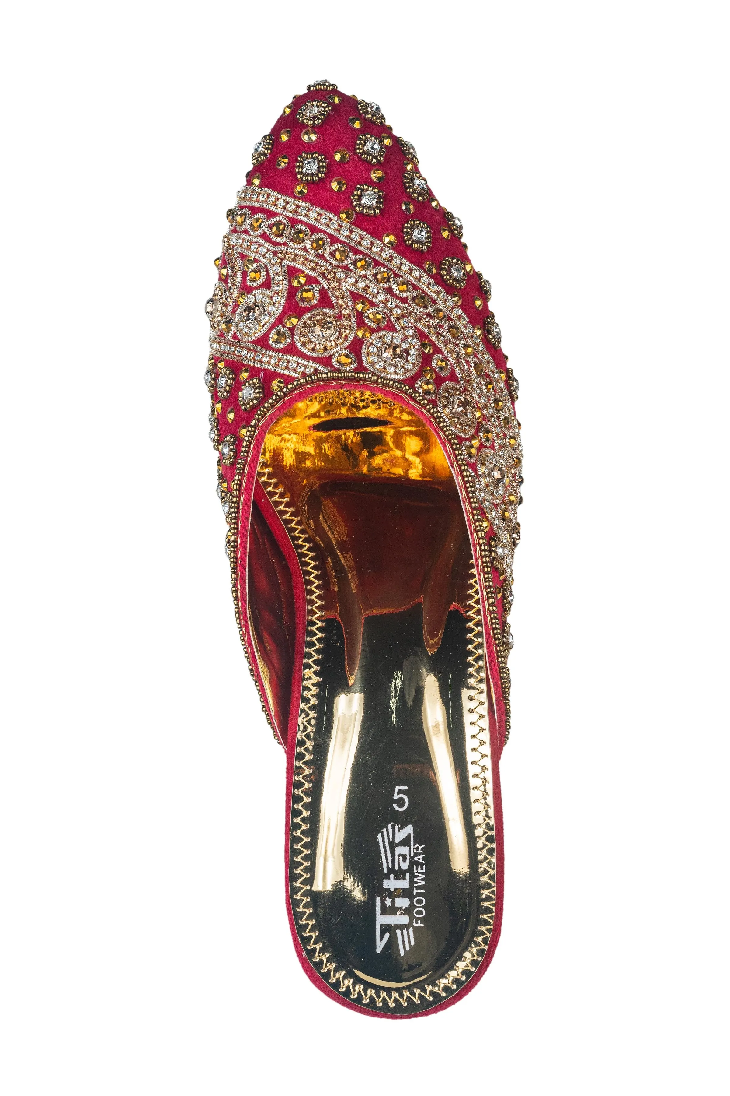 Titas Ladies Red Wedding Chappal