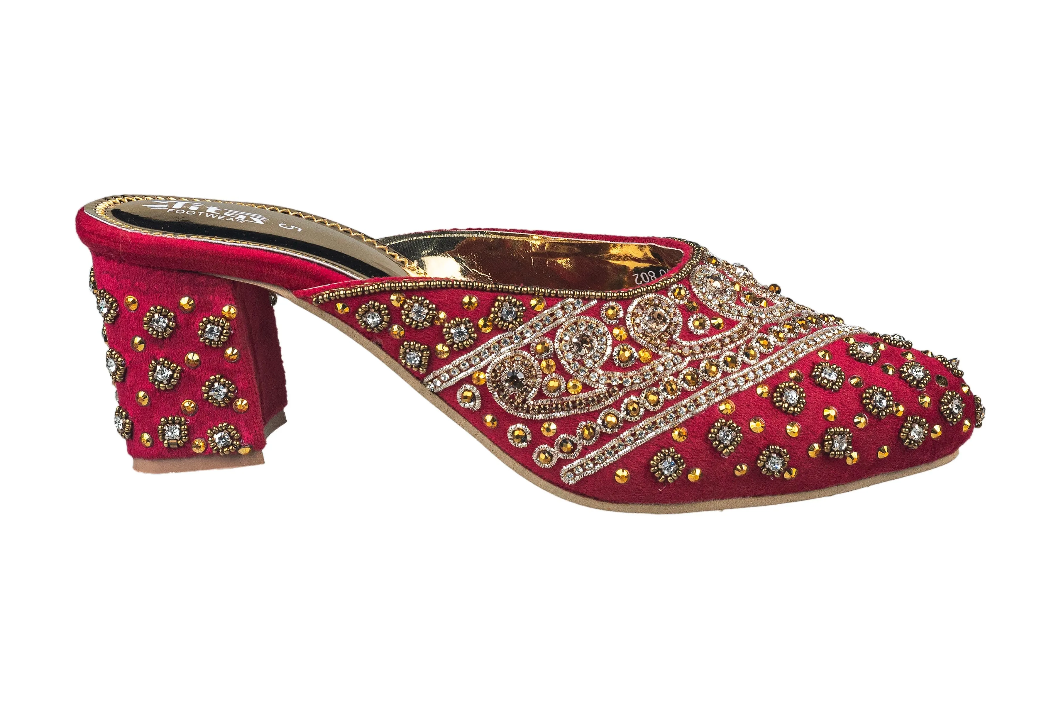 Titas Ladies Red Wedding Chappal