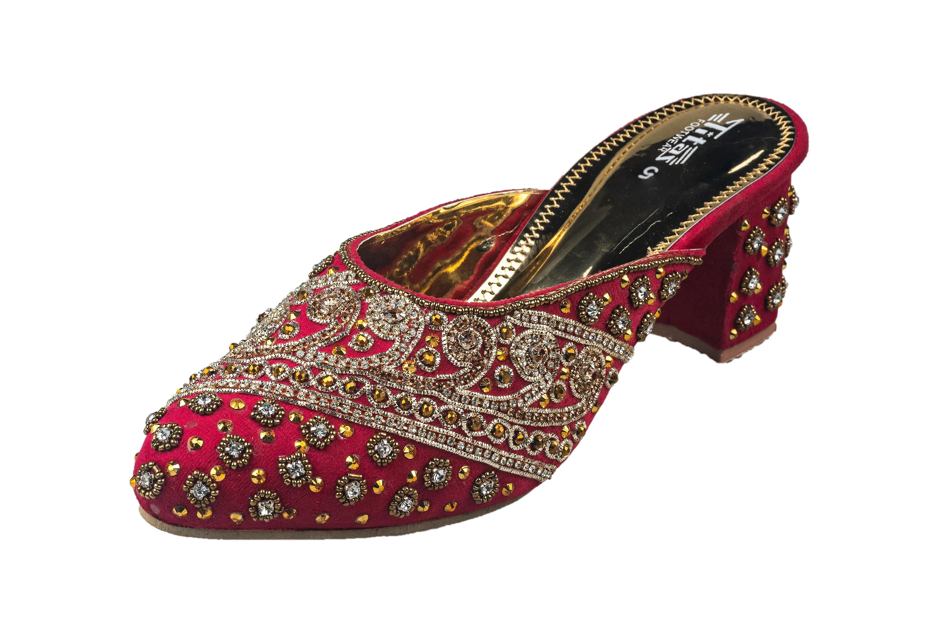 Titas Ladies Red Wedding Chappal