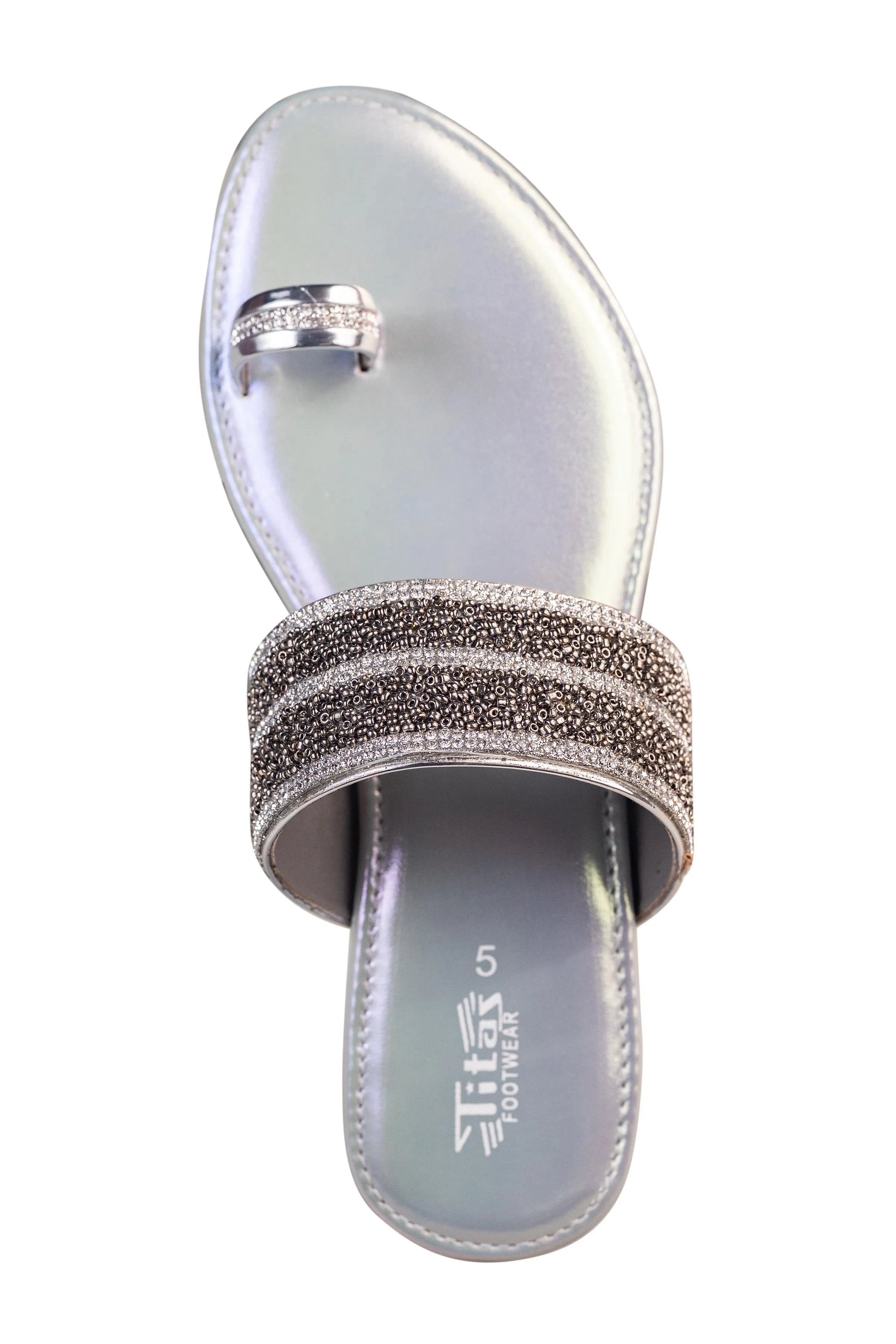 Titas Ladies Silver Wedding Chappal (Cs W 250104)