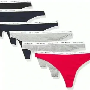 TOMMY Hilfiger Women's Underwear Basics Cotton Thong Panties