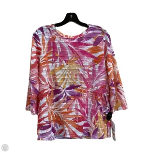 Top 3/4 Sleeve By Alfred Dunner In Multi-colored, Size: S