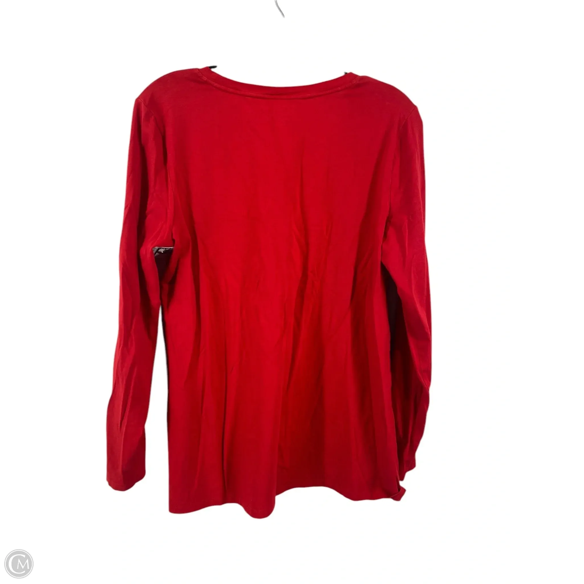 Top Long Sleeve Basic By Chicos In Red, Size: 2
