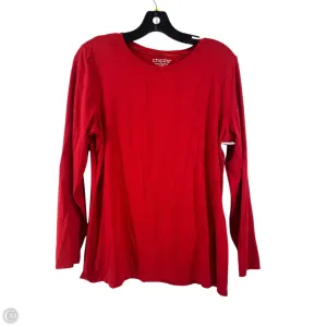 Top Long Sleeve Basic By Chicos In Red, Size: 2