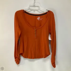 Top Long Sleeve Basic By Pilcro In Orange, Size: M