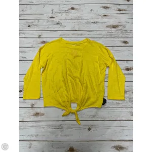 Top Long Sleeve By Banana Republic In Yellow, Size: M