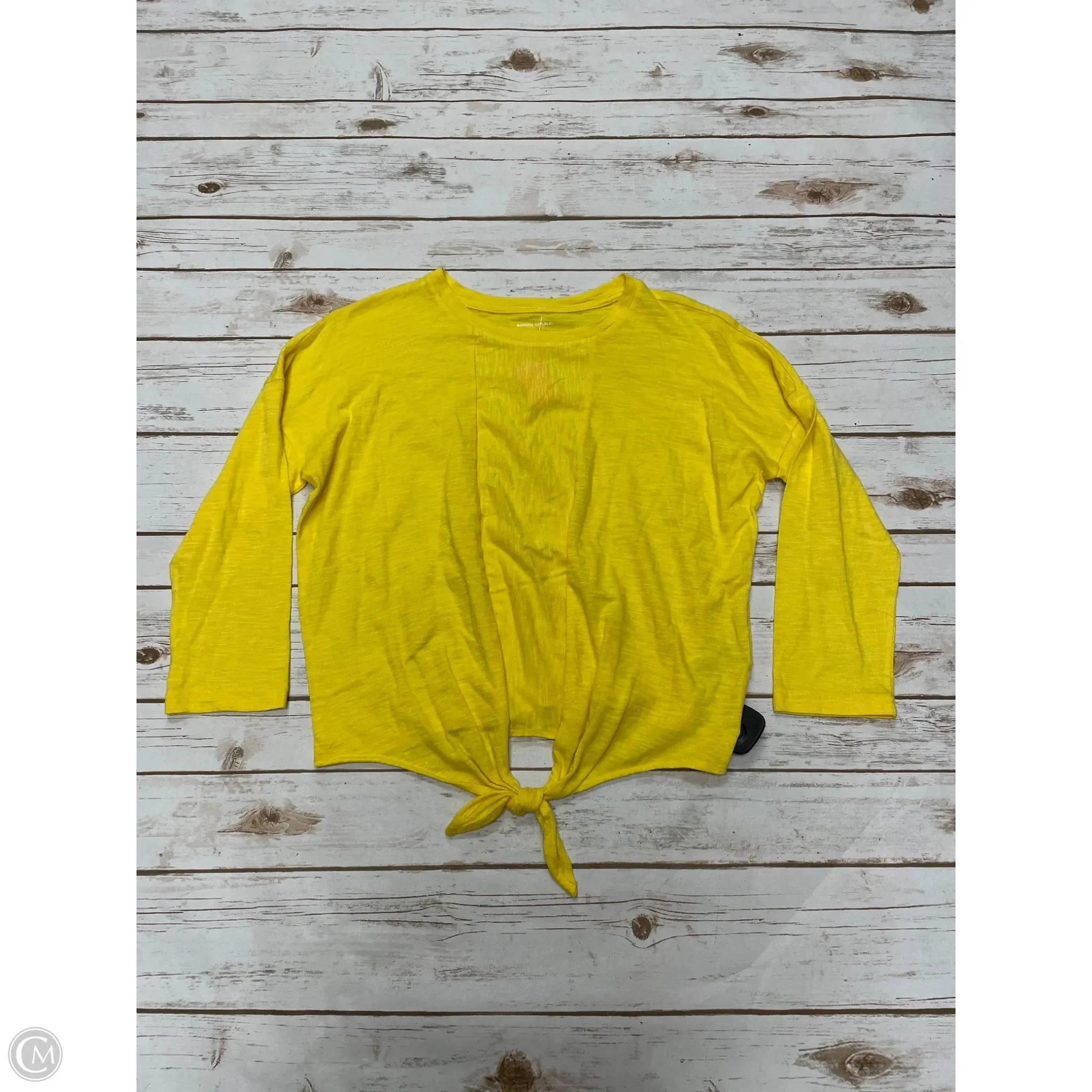 Top Long Sleeve By Banana Republic In Yellow, Size: M
