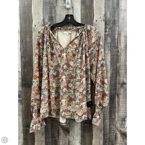Top Long Sleeve By Entro In Floral Print, Size: S