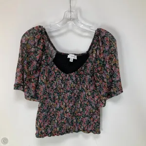 Top Long Sleeve By Evereve In Floral Print, Size: Xs