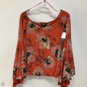 Top Long Sleeve By Free People In Orange, Size: S