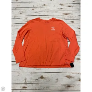 Top Long Sleeve By Life Is Good In Orange, Size: Xxl
