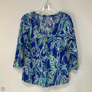 Top Long Sleeve By Lilly Pulitzer In Blue, Size: M