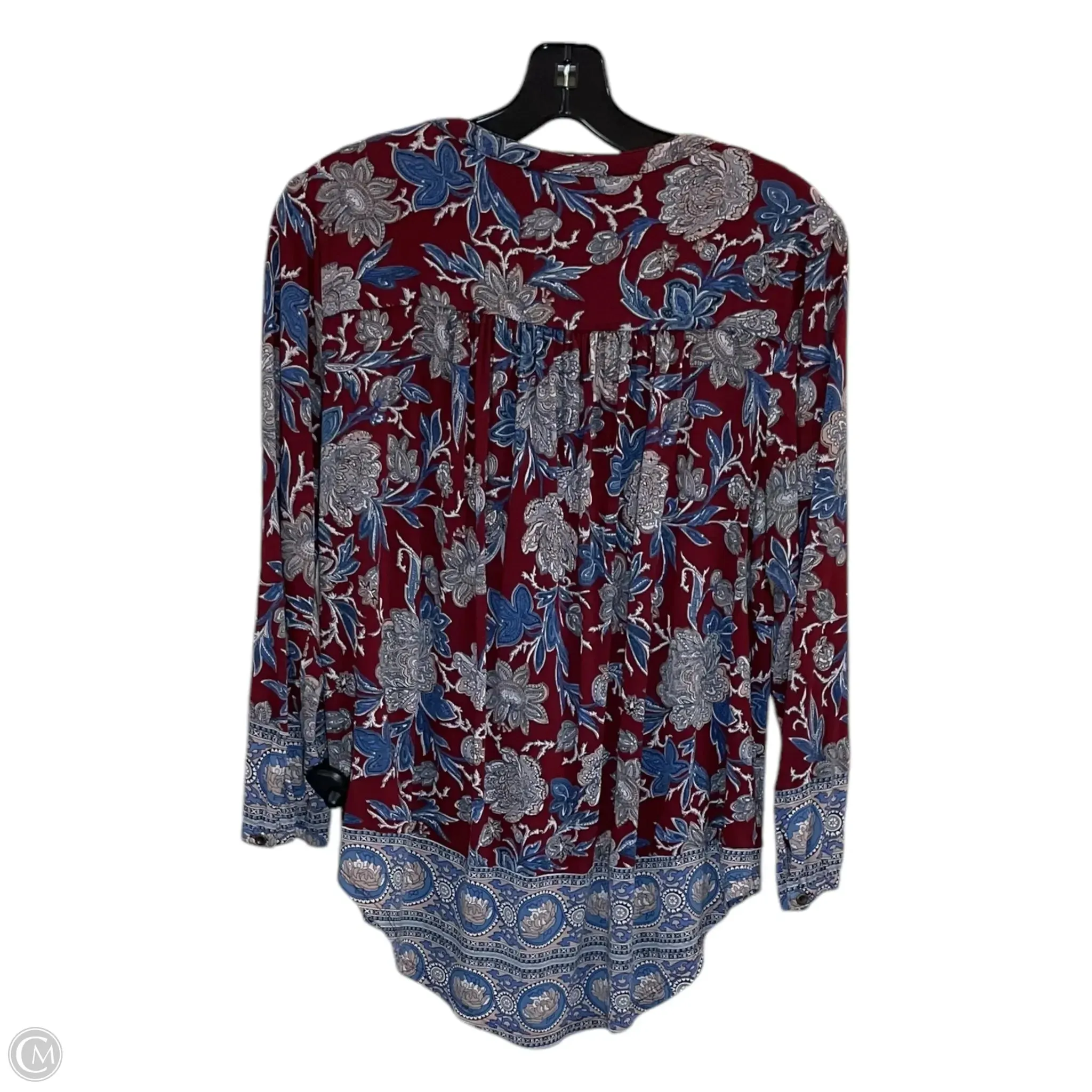 Top Long Sleeve By Lucky Brand In Red, Size: M
