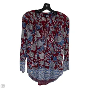 Top Long Sleeve By Lucky Brand In Red, Size: M